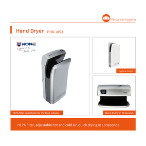 WONE Sèche-mains <span class=keywords><strong>industriel</strong></span> à jet de filtre HEPA à démarrage par induction par ventilateur à grande vitesse étanche pour les industries alimentaires - Product Image 3