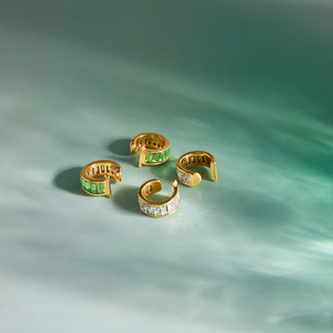 Orecchino a clip J&D Classic con strass, minimalista, senza piercing, per uso quotidiano - Product Image 6