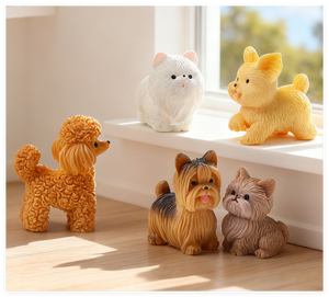 Figuras de animales de resina de dibujos animados, conjunto de estatuillas de <span class=keywords><strong>perro</strong></span> de juguete, Labrador, samoyedo, Pomerania, Bulldog, Shiba Inu, <span class=keywords><strong>Mastín</strong></span> Tibetano - Product Image 4