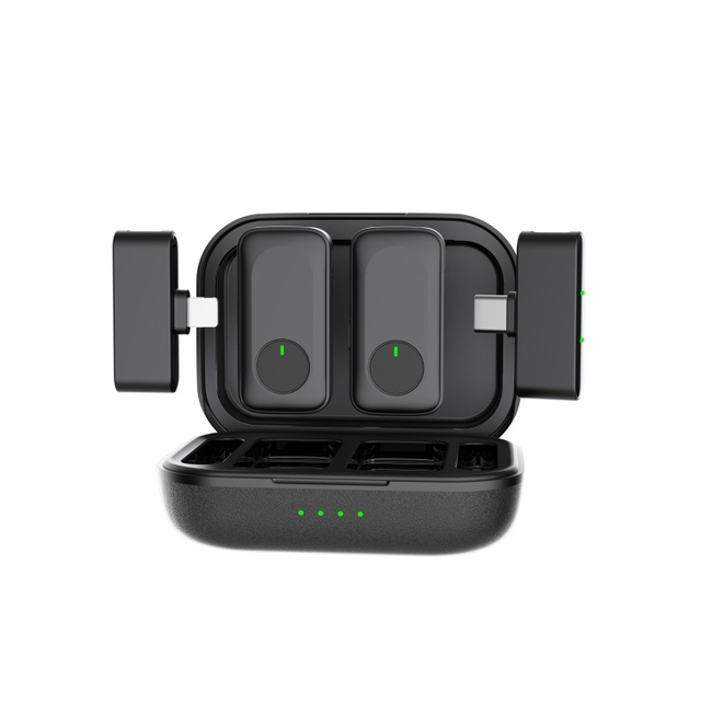 Dual Noise Reduction Dynamic UHF Type C Omni-directional Lavalier Microphone Light-Weight Wireless for Outdoor Live Streaming