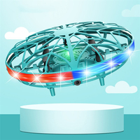 Mini Dron LED UFO para Niños/Dron RC Pequeño para Principiantes/Dron Operado a Mano con 3 Modos de Vuelo Dron con Control Remoto UFO