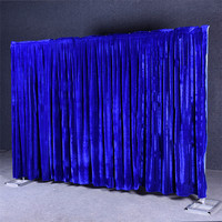 Fond de Scène de Luxe, Rideau en Velours Rouge, Drapé de Tissu pour Photobooth, Mariage, Événement