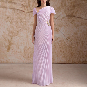 strapless open back dress Purple Silk Chiffon Dress – Atelier Pichita