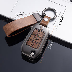 Housse de clé de voiture en cuir en gros pour Peugeot 308SW 407 508 408 <span class=keywords><strong>2018</strong></span> pour Citroen C4 CACTUS C5 C4L accessoires porte-clés de voiture - Product Image 6