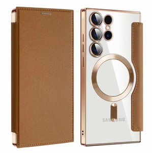 Nouvelle <span class=keywords><strong>coque</strong></span> de téléphone portable à chargement magnétique sans fil, étui portefeuille en cuir à <span class=keywords><strong>clapet</strong></span> pour <span class=keywords><strong>Samsung</strong></span> Galaxy S22 S23 Plus S24 Ultra - Product Image 3