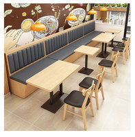 Meubles de restaurant au design moderne, ensemble de salle à manger à ossature métallique et en bois massif, tables et chaises