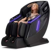 Sillón de Masaje Eléctrico de Gravedad Cero 3D para Todo el Cuerpo, con Riel SL, Plegable, con Reposapiés Reclinable