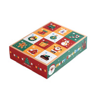 Lot de 5 Petites Boîtes Cadeaux de Calendrier de l'Avent de Noël, Emballages DIY, Boîtes Surprise Mystères en Papier