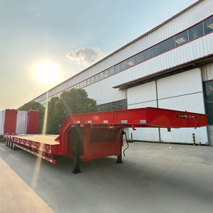 4 essieux 80 tonnes Conception de lit bas pour faciliter le chargement, le déchargement et le transport de conteneurs Semi-remorques à plateau bas - Product Image 1