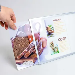 Publicidade Light Box Led Menu Placa para Restaurante Cinema Marketing Pendurado Display Frame LED Slim Light Box