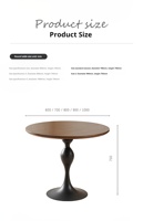 Mobilier pour restaurant, loisirs, bureau rétro, table ronde en bois massif, café, restaurant, ensemble table et chaises