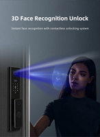 Cerradura Inteligente con Reconocimiento Facial 3D, con Aplicación y Soporte en la Nube, Huella Dactilar, Contraseña, Tarjeta, Cerradura de Seguridad para Puerta de Casa, Apartamento u Oficina