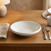 Assiettes en porcelaine et bols à salade/pâtes en céramique, compatibles micro-ondes et lave-vaisselle, assiettes de mariage personnalisées pour hôtels et réceptions
