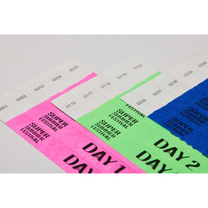 สายรัดข้อมือ AnyWristband แบบสำเร็จรูป ราคาประหยัด สีพื้น สายรัดข้อมือ TYVEK สีพื้น ขนาด 25 มม. (1 นิ้ว) พร้อมข้อความแบบกำหนดเอง - Product Image 5