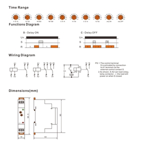 รีเลย์ตั้งเวลาแบบแรงดันไฟฟ้าเดียว AC220V ช่วงหน่วงเวลาการปิดเครื่อง รีเลย์ตั้งเวลาพร้อมไฟ <span class=keywords><strong>LED</strong></span> แสดงสถานะ ติดตั้งบนราง Din - Product Image 6