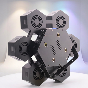 Listo para Enviar: Luz de Escenario Retro Hexagonal <span class=keywords><strong>Portman</strong></span> de 7x60W DMX512, Estroboscópica Vintage para DJ, Bodas y Fiestas - Product Image 5