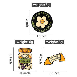 Pin de Esmalte con Frase Divertida de Lectura, Broche, Insignia, Joyería, Regalo para Amantes de las Librerías, Venta al por Mayor - Product Image 6