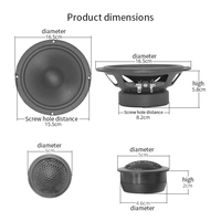 Speaker Mobil 6.5 inci, Speaker otomotif frekuensi penuh Stereo musik Audio mobil, Subwoofer pintu kendaraan 2 arah 600W