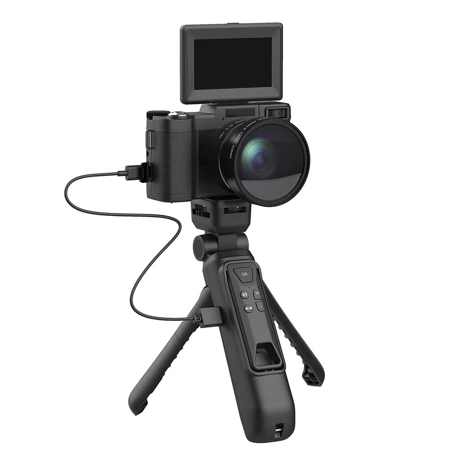 4K Vlog Digital Video Camera Max 48 Mega Pixels Video Recorder with Remoter