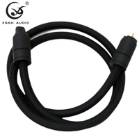 Câble d'alimentation audiophile YIVO XSSH DIY OFC OD16.5mm avec prise US/EU IEC 250V 15A en PVC pour voiture, câble d'alimentation HIFI, câble d'alimentation pour amplificateur