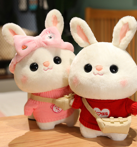 Simpatico coniglio morbido Bunnie con <span class=keywords><strong>vestiti</strong></span> che cambiano Peluches - Product Image 2