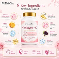 Complément alimentaire Collagène Plus Vitamine C pour adultes, comprimés sans gluten, favorise l'éclat de la peau, l'immunité et un meilleur sommeil