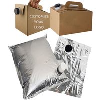 Emballage flexible refermable en aluminium de 96oz personnalisé de 5L 10L 20L pour café avec bec verseur, sac à jus de café liquide chaud