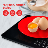Balance alimentaire numérique de haute précision 1g pour usage domestique, analyse nutritionnelle, compteur de calories pour le fitness et la pâtisserie