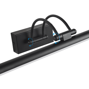 Zhongshan Factory Modern Minimalist <b>Bathroom</b> Vanity <b>Light</b> Popular Black Color Wall Lamp LED Picture <b>Light</b> - Product Image 3