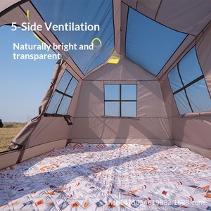 Tenda da Campeggio Personalizzata Grande per 8-10 Persone, Una Stanza e Un Salone, Modello Beetle Garden, Lussuosa per Famiglie e Viaggi, Quattro Stagioni, in Oxford 210D Impermeabile - Product Image 4