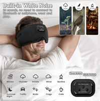 Masque de Sommeil Intelligent avec Casque Audio Bluetooth, Masque de Nuit 3D avec Haut-parleurs Ultra-fins Intégrés, Bruit Blanc et Minuteur