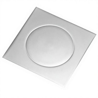 Siphon de sol carré moderne en laiton chromé pour douche, 100 mm (4 pouces), anti-odeur, écologique, pour hôtel et maison