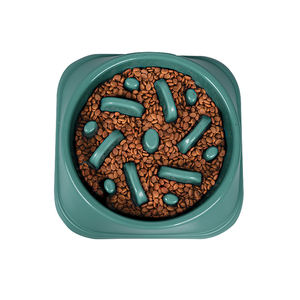 Fabricante por atacado de plástico embalado em caixa de cor portátil bacia do cão alimentador lento - Product Image 6