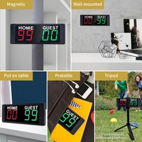 Tableau de score numérique portable Ganxin à LED alimenté par batterie pour basketball et cornhole avec boutons poussoirs