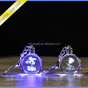 Meilleures ventes de porte-clés en cristal gravé au laser 3D, porte-clés en cristal vierge pour gravure au laser - Product Image 4