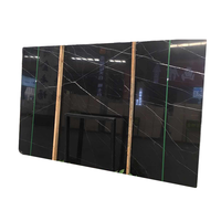 Dalle de marbre noir Marquina mat en pierre naturelle chinoise à surface polie