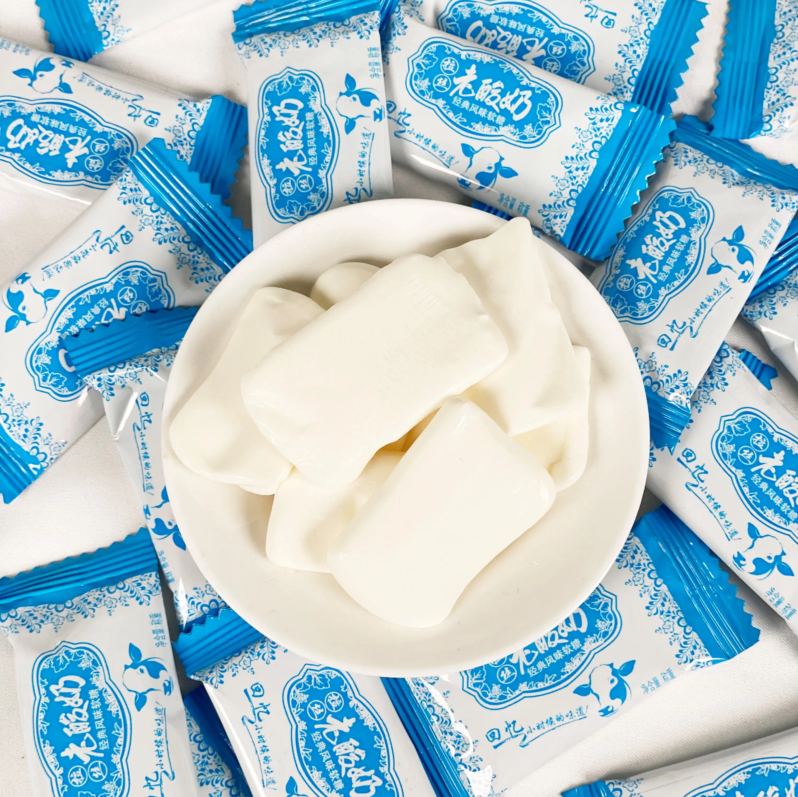 뜨거운 판매 스트레칭 요구르트 말차 씹는 사탕 맛있는 달콤하고 신 질긴 우유 토피 부드러운 사탕
