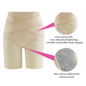 Culotte respirante en Nylon taille haute pour <span class=keywords><strong>femme</strong></span>, <span class=keywords><strong>Corset</strong></span> taille haute, <span class=keywords><strong>sous</strong></span>-vêtement croisé pour <span class=keywords><strong>femme</strong></span> - Product Image 4