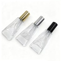 Flacon de parfum en verre mat transparent de 10 ml en gros avec impression sérigraphiée, design de poche, pulvérisateur à fine brume et applicateur à bille