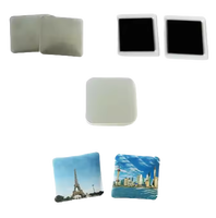 Kit de fabrication d'aimants de réfrigérateur carrés 50x50mm avec consommables et décoration, machine à boutons personnalisée