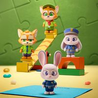 Miniso Zootopia Mystery Blind Box Figurine Set Collectible Animal Character Models Original Packaging for Home Decor Unisex Gift