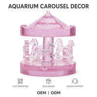 Ornement de carrousel pour aquarium, décoration de bac à poissons, accessoires d'aquarium personnalisés
