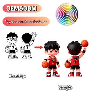 Statuetta in Vinile di Ragazzo Giocatore di Basket, Figurina d'Azione Unisex in PVC Personalizzata, Giocattolo Trendy per Negozi di Giocattoli - Product Image 1