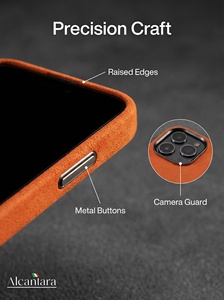 Элитный чехол для <span class=keywords><strong>iPhone</strong></span> 16/15 Pro Max от производителя: магнитный, с гальваническим покрытием, для бизнеса и стильного дизайна (под алькантару) - Product Image 4