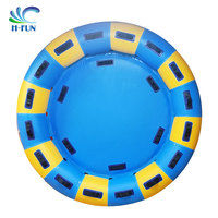 0.9mm PVC Bâche 96 "de Glissière De Parc Aquatique Gonflable 6 Personnes Radeau Waterpark Radeau