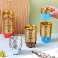 Lot de 50 moules à cupcakes verts double paroi, résistants à la graisse, avec bord roulé dégradé vert, en aluminium