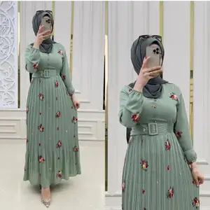 Best Price TRANSLUCENT Wholesale Abaya Chiffon Muslim Spring Womens Dress Stylish Abaya Kaftan