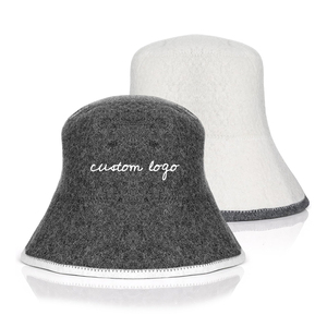 Biểu Tượng Tùy Chỉnh Thân Thiện Với Môi Nhanh Chóng Khô Tắm Hơi <span class=keywords><strong>Hat</strong></span> Sang Trọng Hiện Đại Unisex Mềm Len Cảm Thấy Phòng Tắm Hơi <span class=keywords><strong>Hat</strong></span> Xô Cap Cho Phòng Tắm Hơi Banya & Spa - Product Image 1