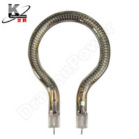 Tube chauffant halogène en quartz transparent, élément chauffant infrarouge pour machine de séchage et de durcissement