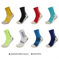 Vente en gros de chaussettes de football en silicone avec logo personnalisé Chaussettes de football en tricot pour hommes, club de jeunes, école, équipe, entraînement de match